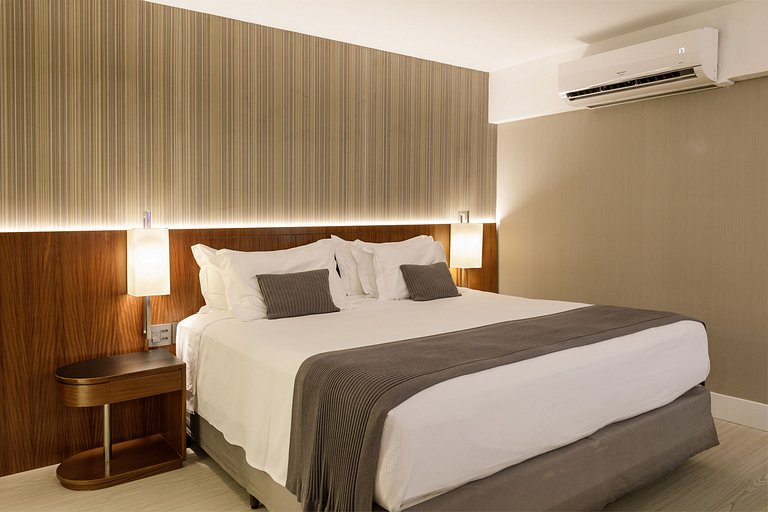 Suite de hotel ampla 400 metros da praia